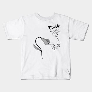 Flower and music Kids T-Shirt